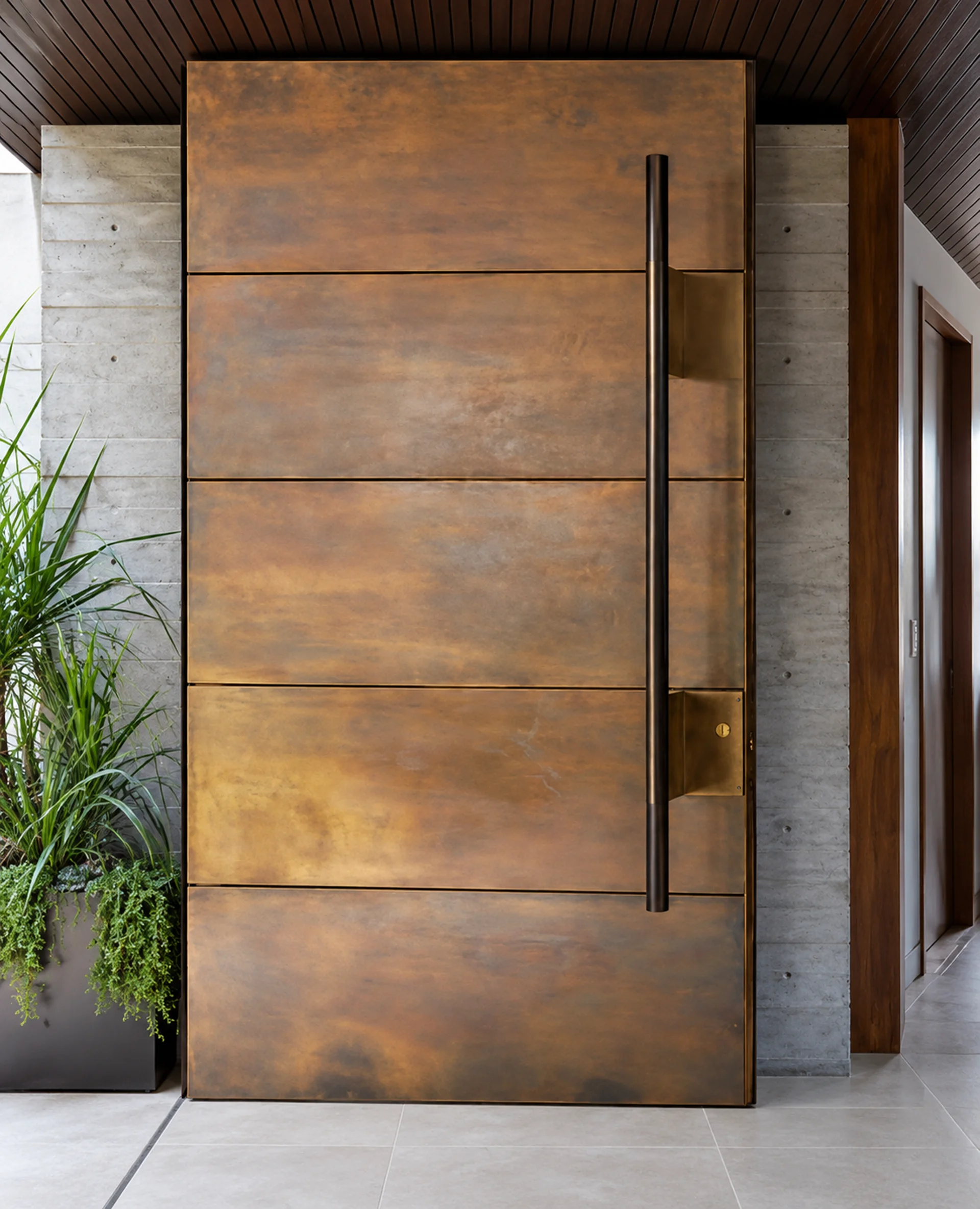 The Brass Stripped Door Brass, Bronze Handle Door