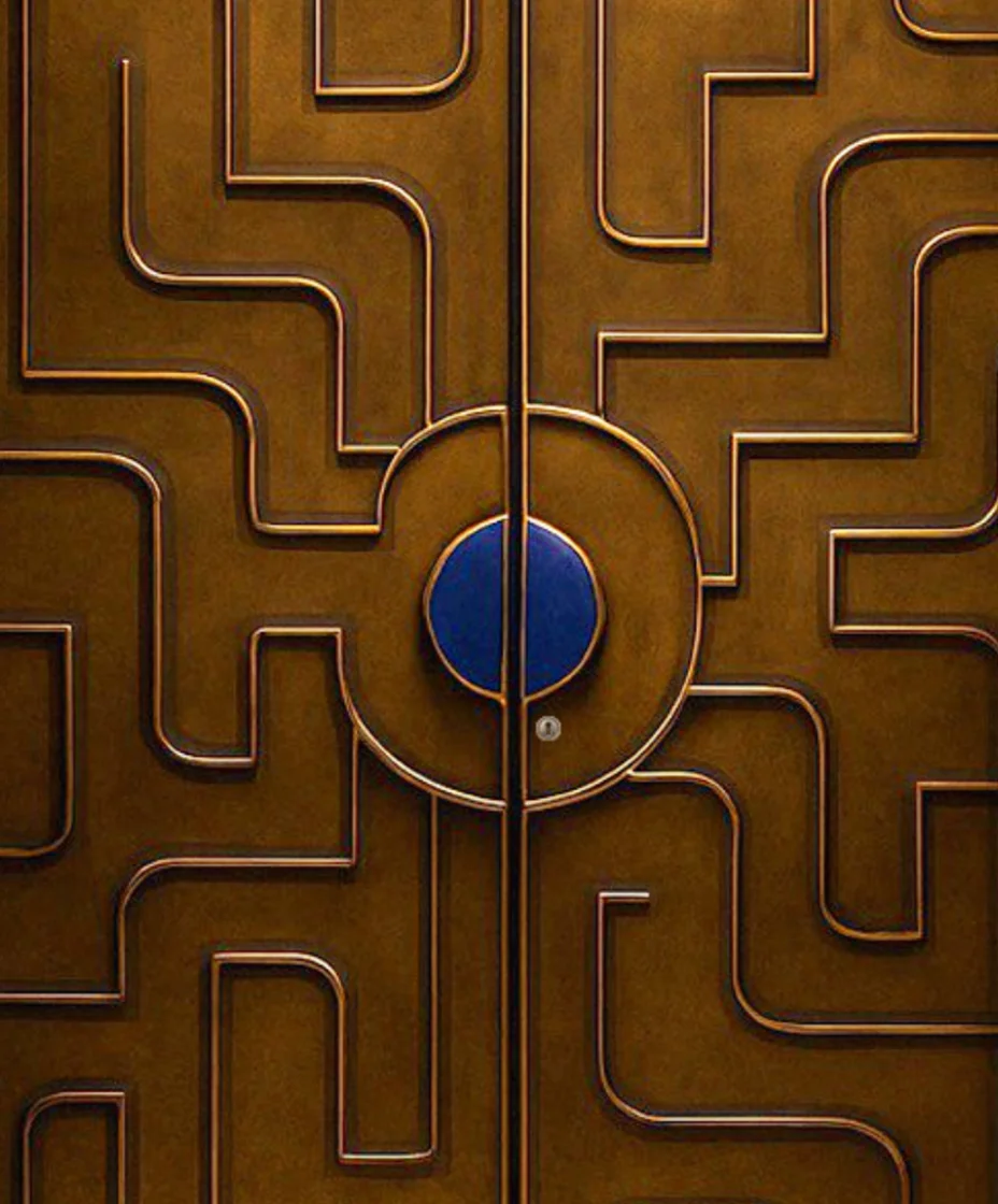 The Lapis Labyrinth Brass Door view 2