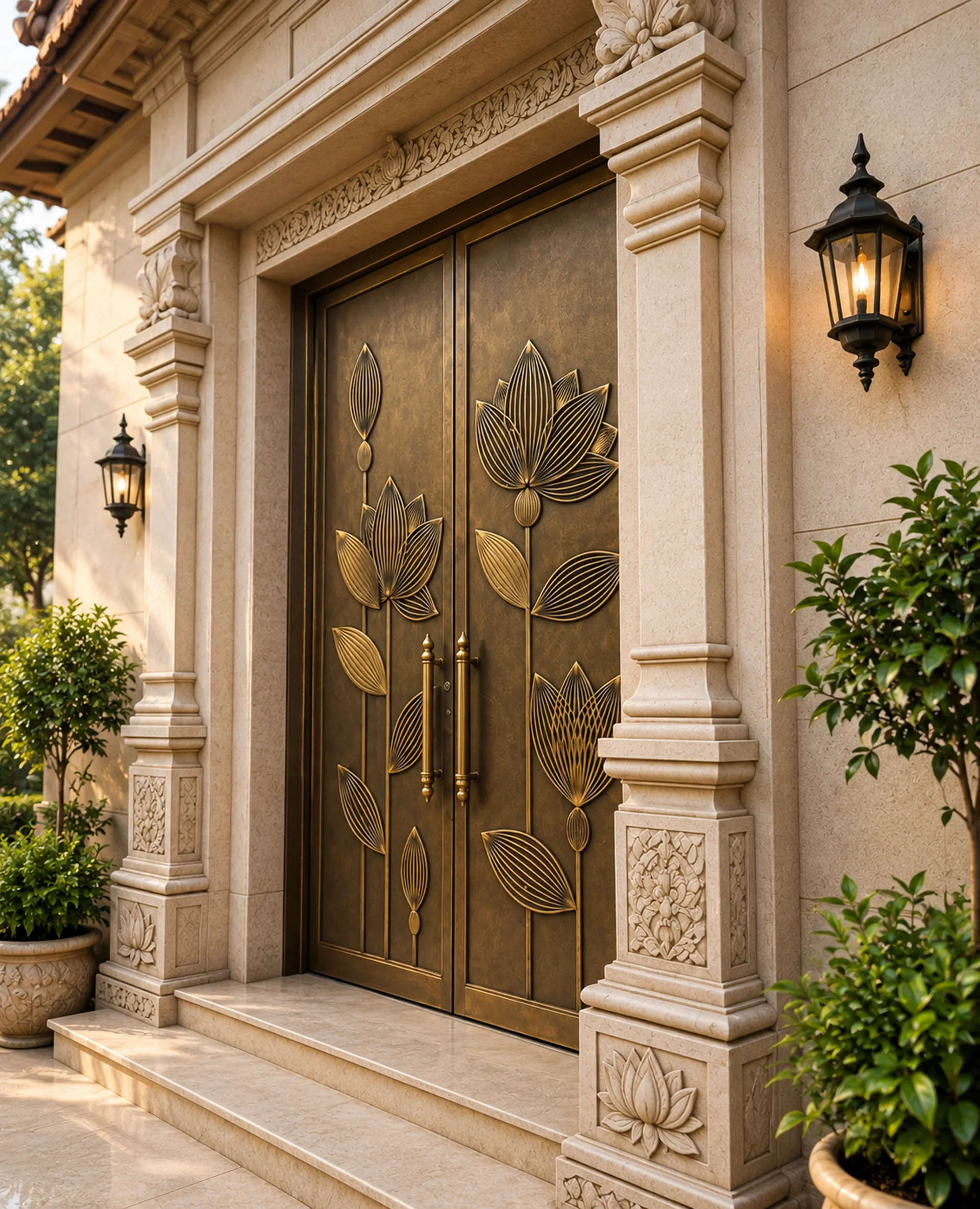 The Lotus Heritage Brass Door view 3