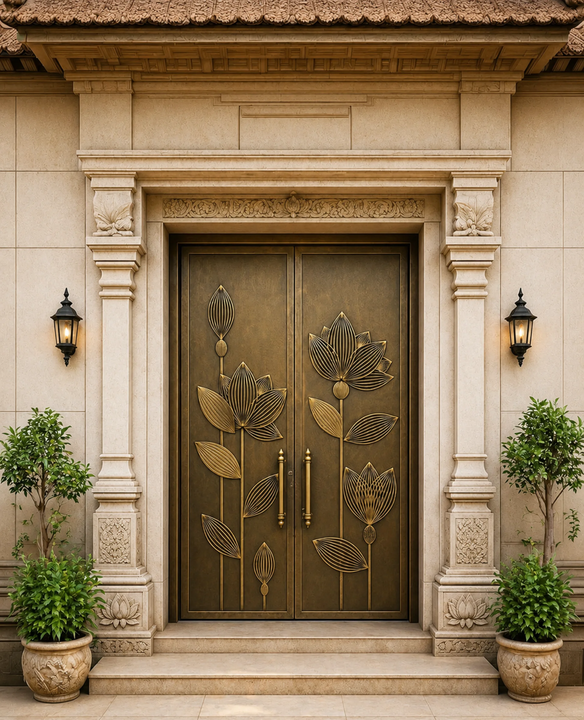 The Lotus Heritage Brass Door Brass Door