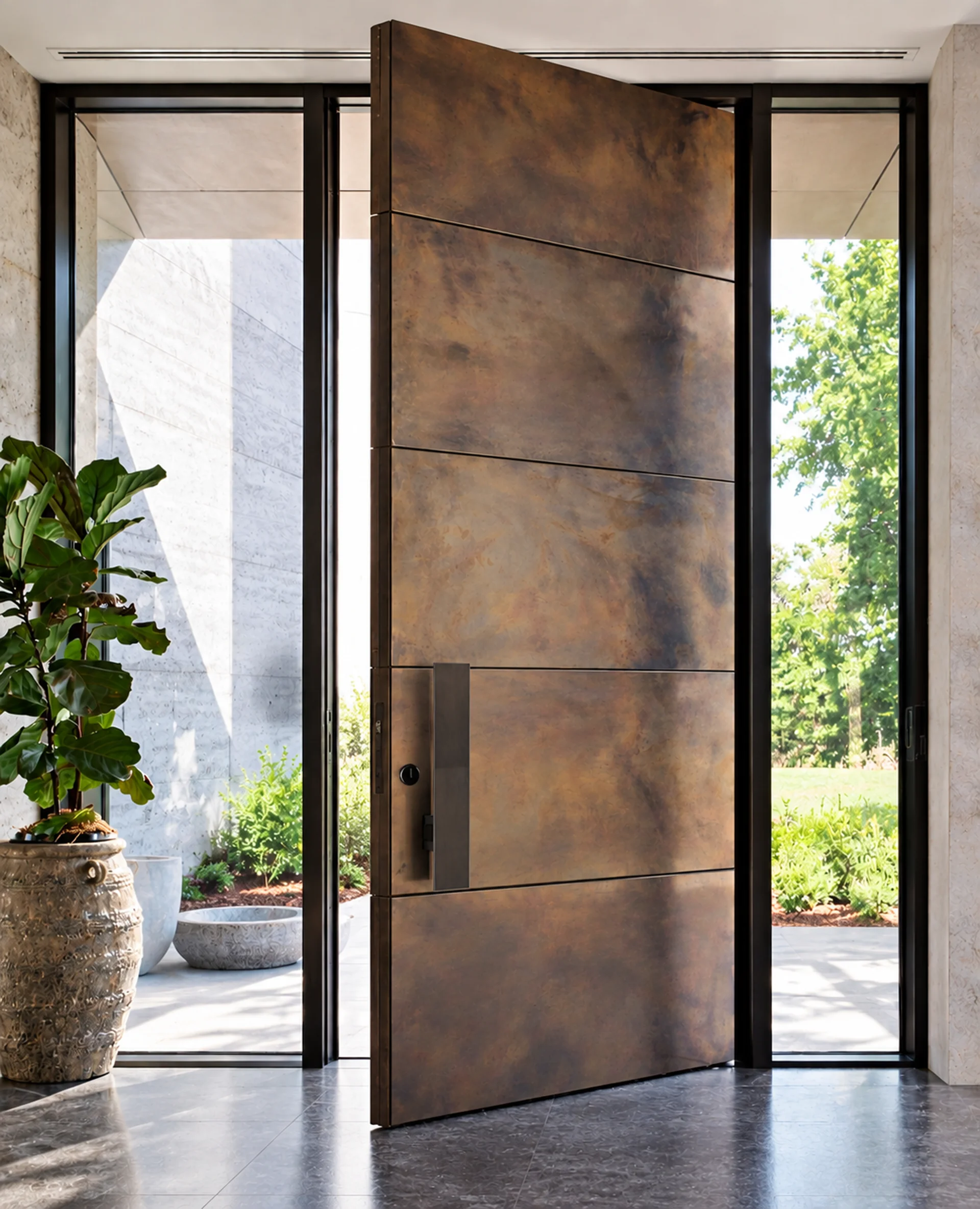The Midnight Bronze Stripped Door view 3