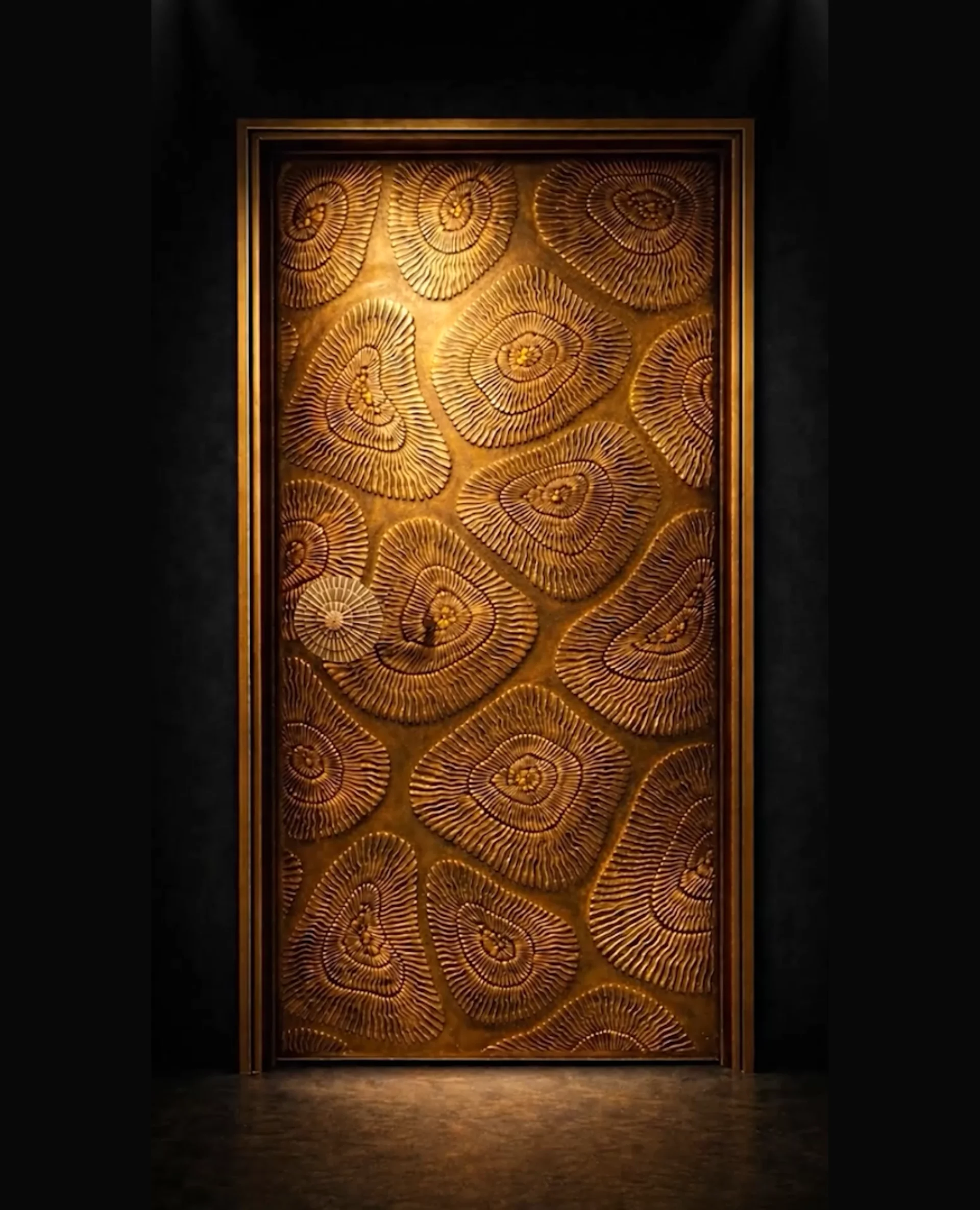 The Sculpted Aura Brass Door Brass Door
