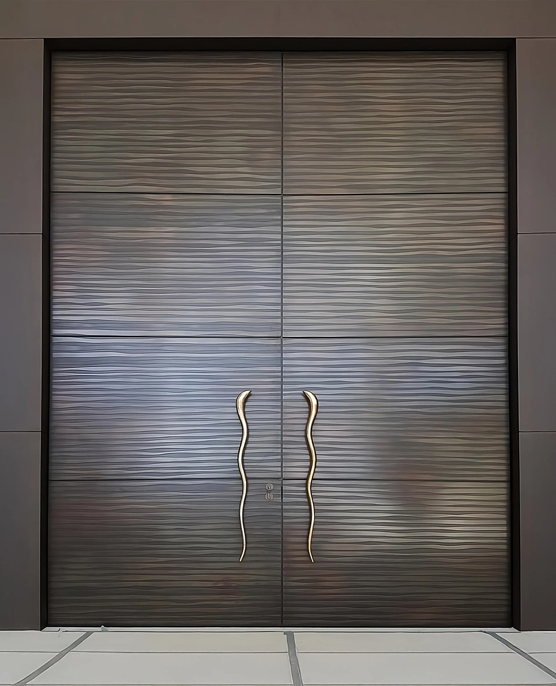 The Titan Ripple Bronze Door Bronze Door
