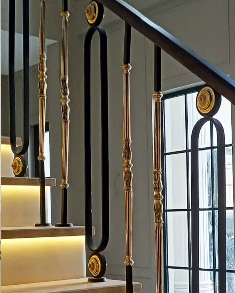 Detailed ornamental railing craftsmanship