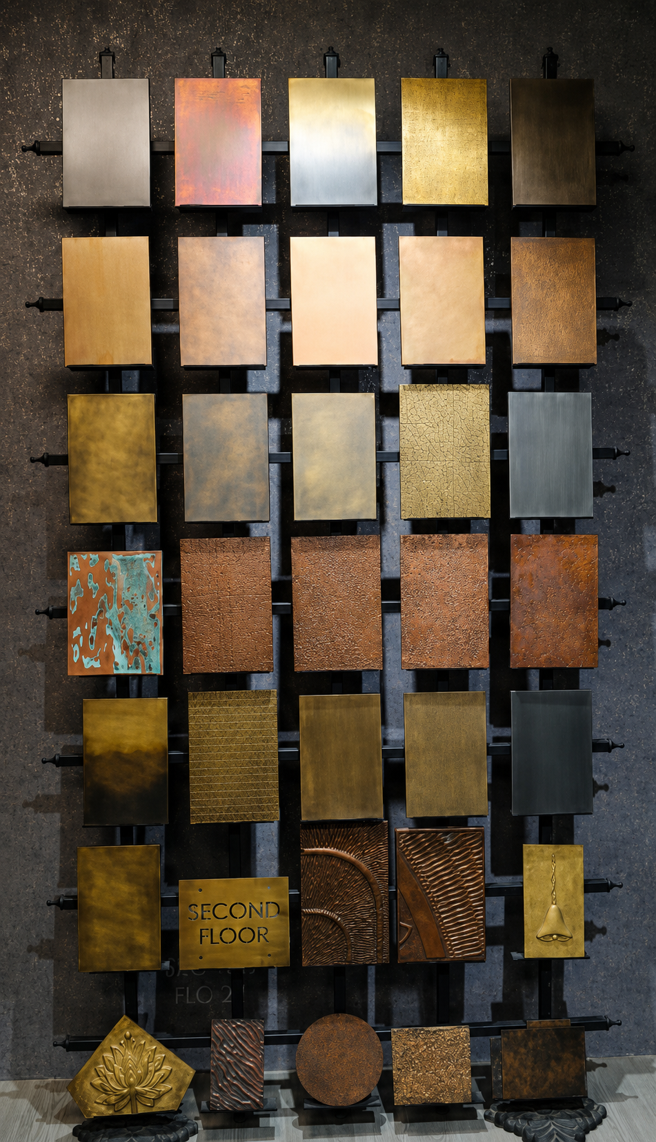 AIXNOD Surface Shades Display Board showcasing 30+ handcrafted finishes