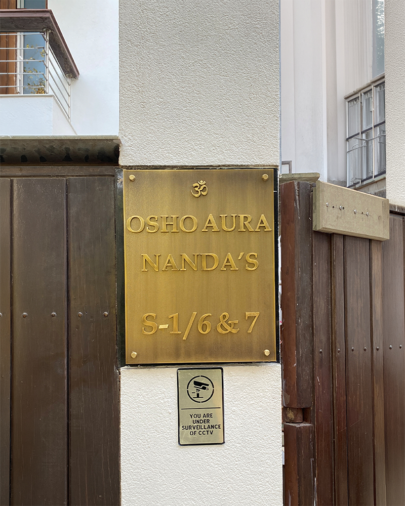 Contemporary stainless steel signage