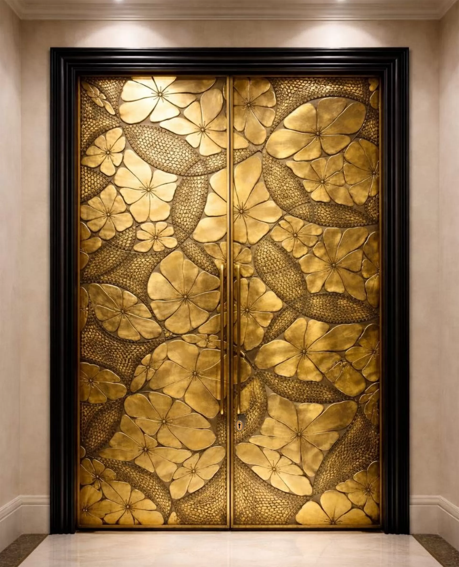 Gilded Canopy Brass Door