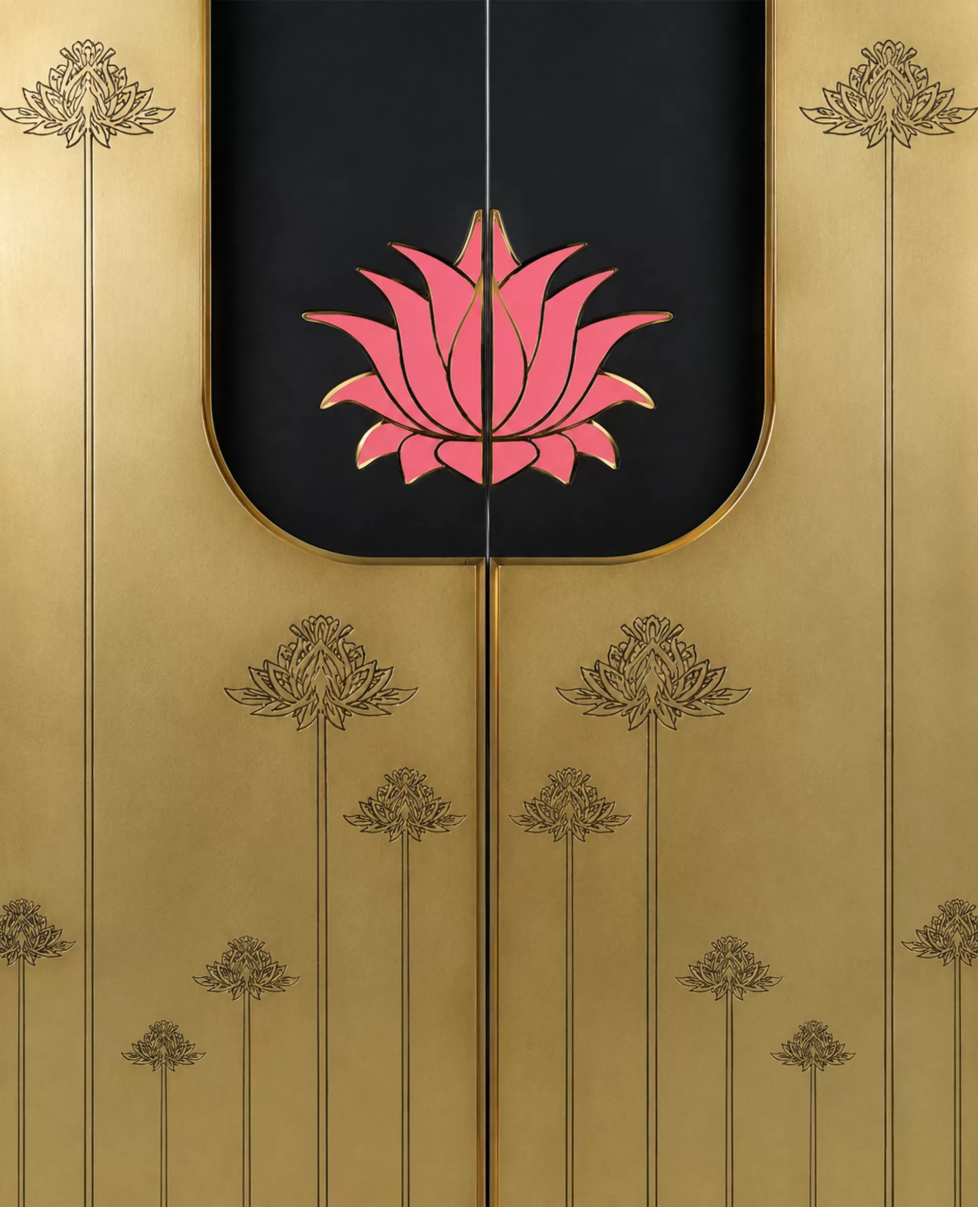 Lotus - Pooja Door view 2