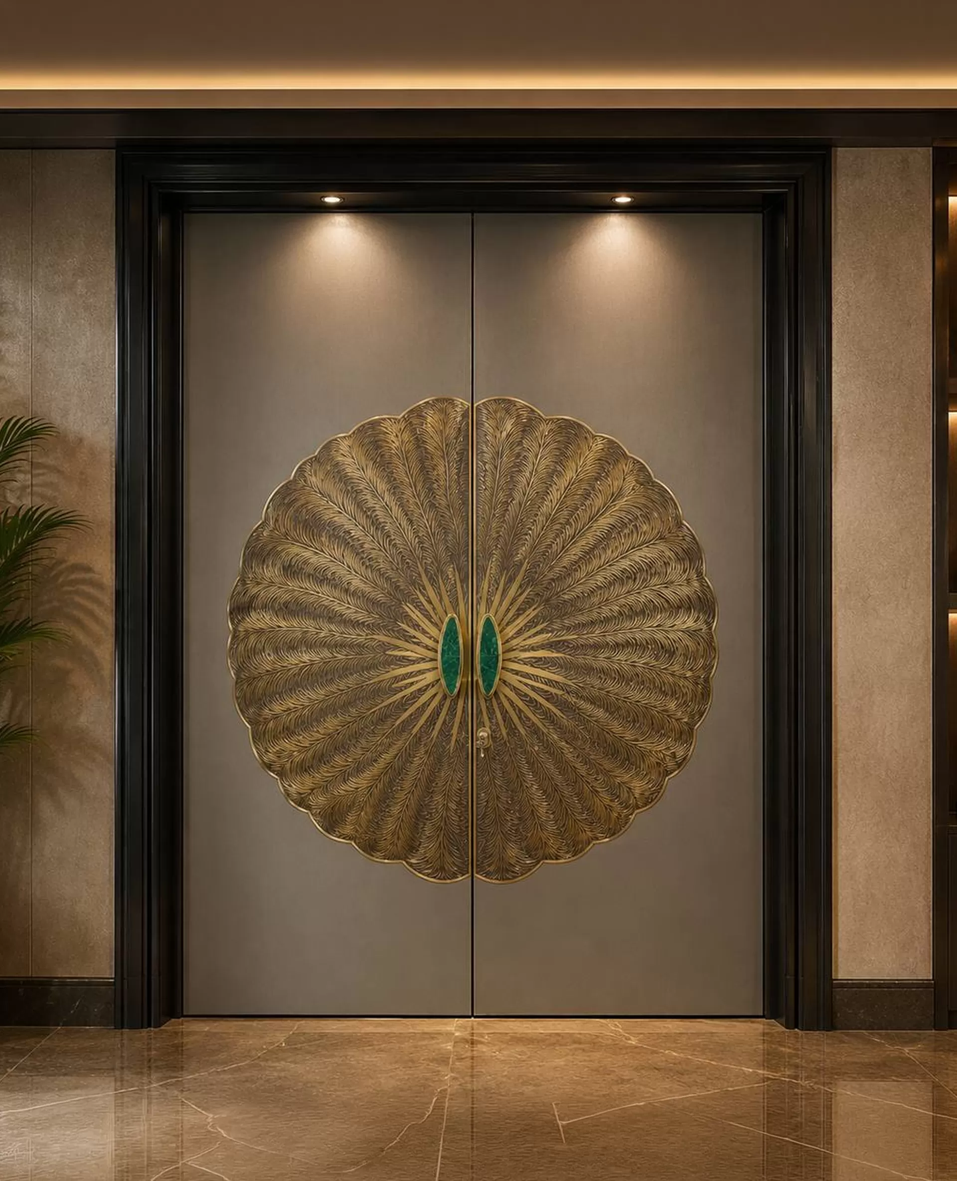 Radiance Brass Door