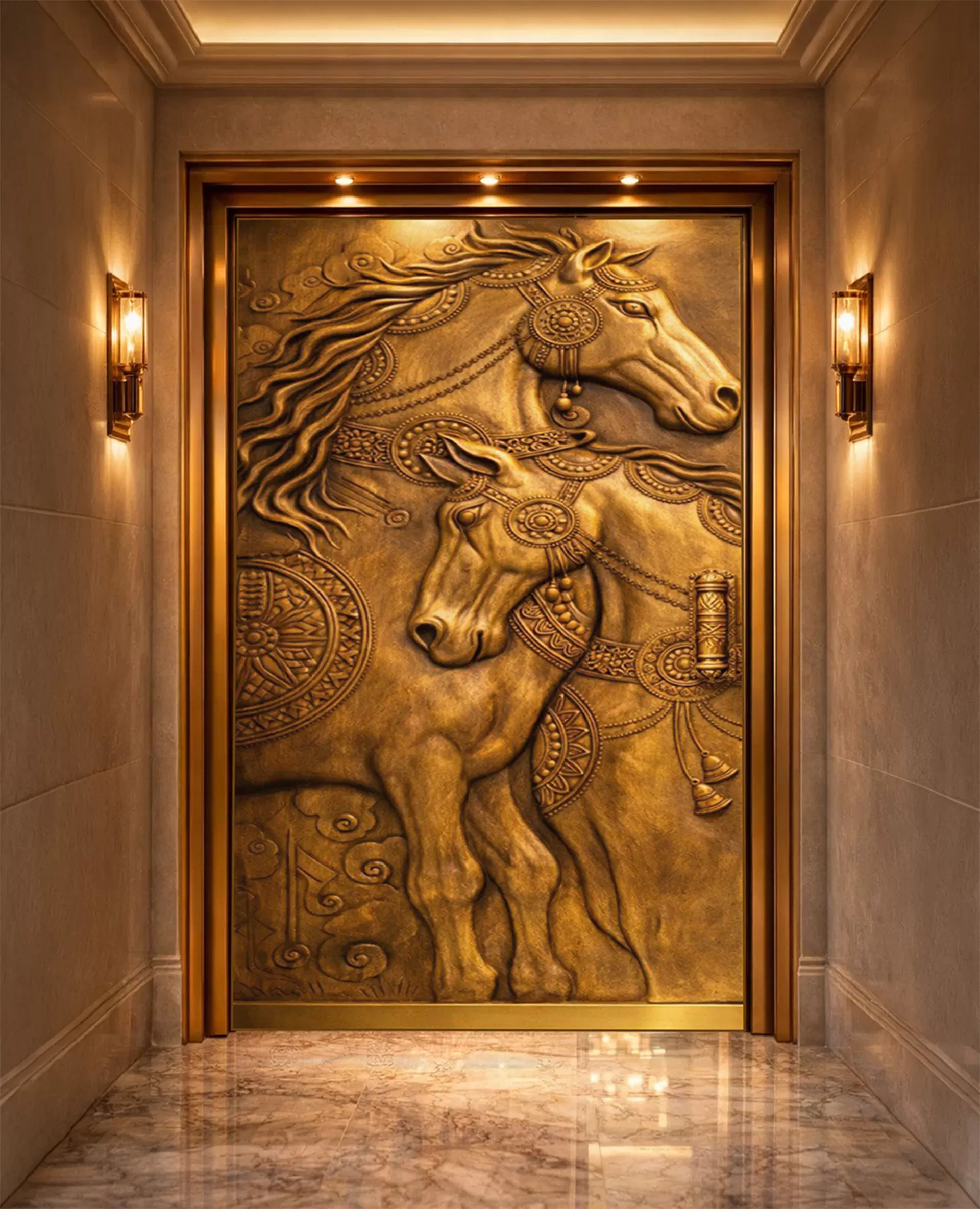 Stallion Brass Door