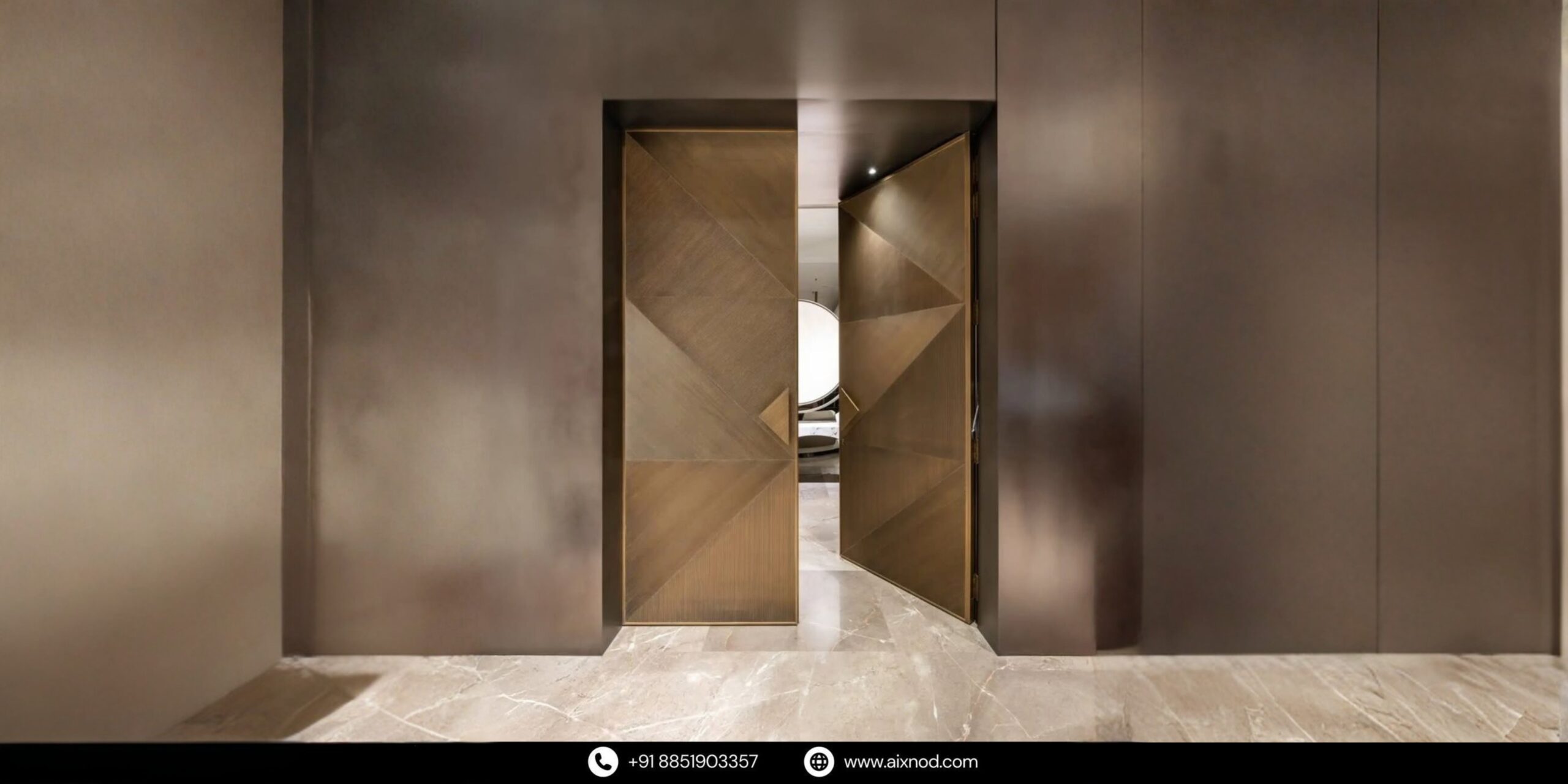 Brass & Copper Handcrafted Doors | Luxury Entrance Solution